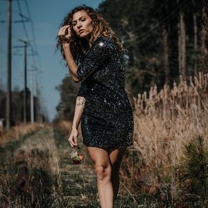 Sequence black dress